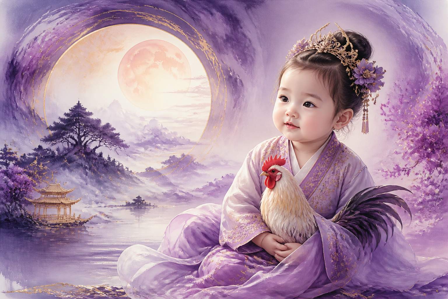属鸡酉时女宝宝取名