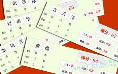 名字数理笔画打分(姓名五格打分)